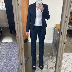 Navy Brooks Brothers Linen Blend Suit - Sz 2 Petite